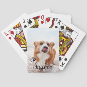 Baralho Foto Personalizada Cachorro Gato Nome Monograma