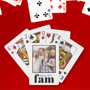 Baralho Foto personalizada da família passando com a Fam