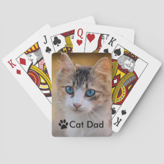 Baralho Foto personalizada da pata de Gatinho do Pai Cat