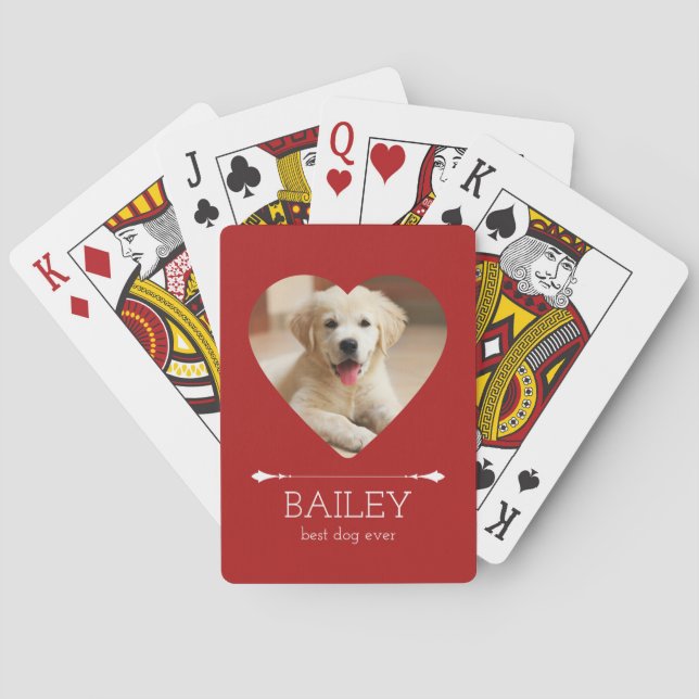 Baralho Foto Personalizada de Cachorro (Verso)