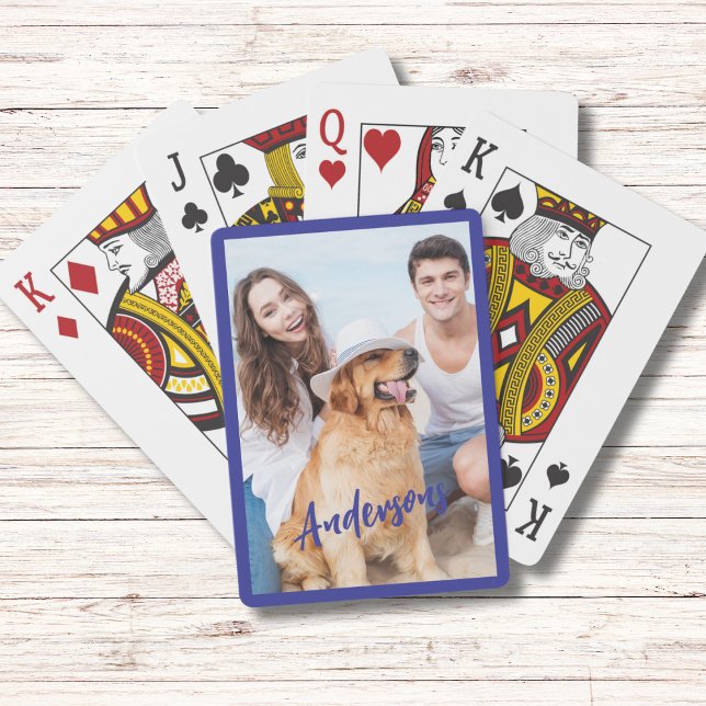 Baralho Foto personalizada de script azul (Criador carregado)