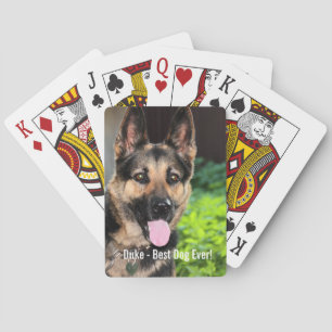 Baralho Foto personalizada do cão de german shepherd, nom