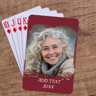 Baralho Foto personalizada do cheio Poker - Borgonha