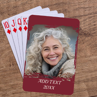 Baralho Foto personalizada do cheio Poker - Borgonha