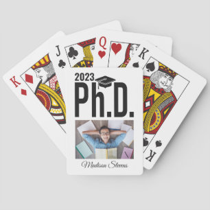 Baralho Foto personalizada, nome e ano de Ph.D.