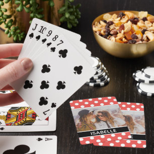 Baralho Foto Personalizada Personalizada da Bolinhas Verme