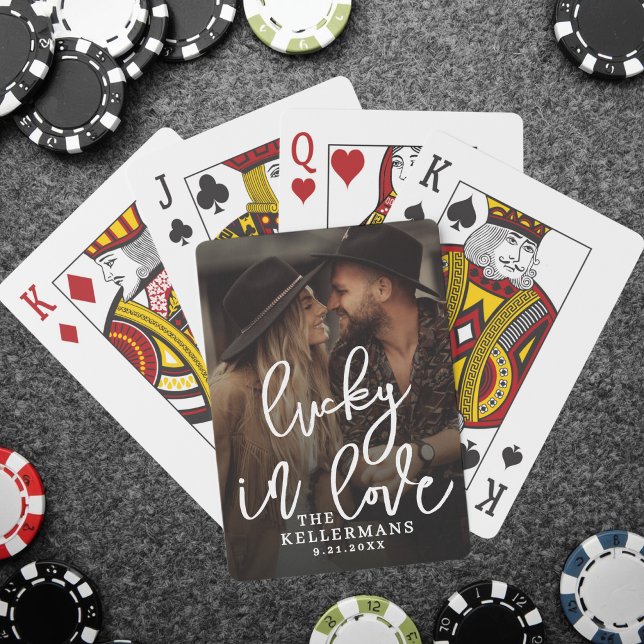 Baralho Foto Sortudo no Amor (Lucky In Love Photo Poker Cards)
