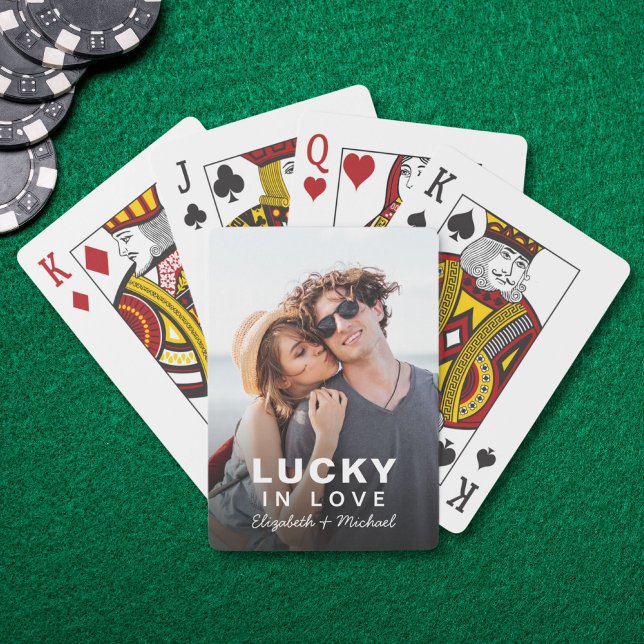 Baralho Foto Sortudo no Amor (Lucky In Love Photo Poker Cards)