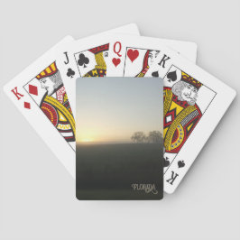 Baralho Fotografia Natural do Nascer do Sol na Fazenda da 