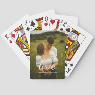 Baralho Fotografias e Nomes do Casal Personalizado 'Love' 