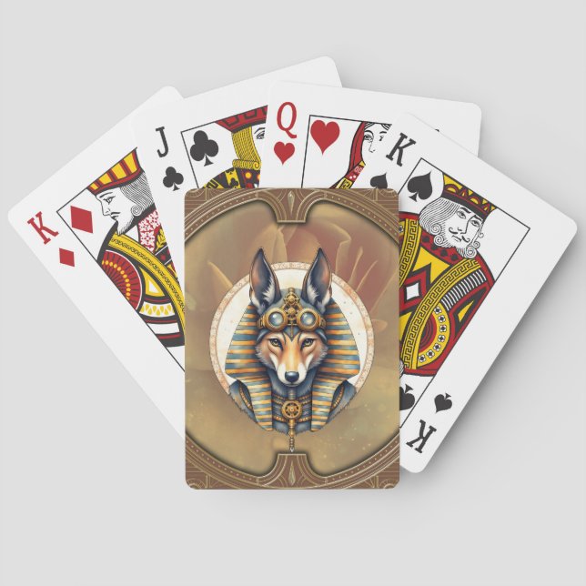 Baralho Fox Retrato de Steampunk Anubis (Verso)