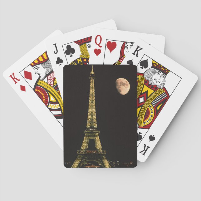 Baralho França, Paris. Torre Eiffel à noite com (Verso)