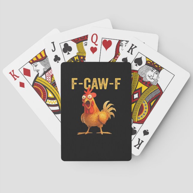 Baralho Frango F-Caw-F Engraçado Criativo Casual (Verso)