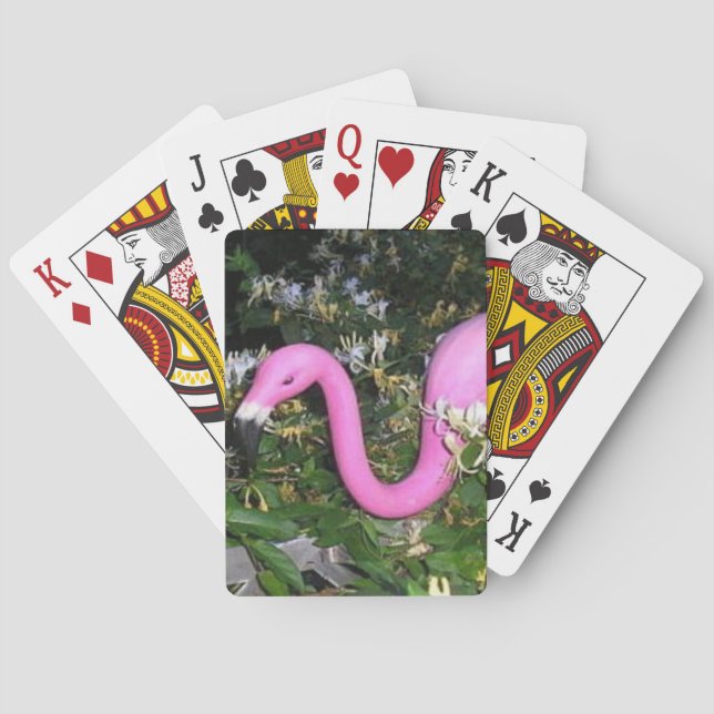 Baralho Frank o Flamingo Jogando Cartas (Verso)