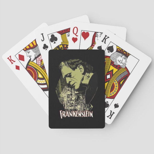 Baralho Frankenstein Jogando Cartões (Verso)