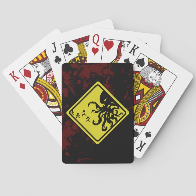 Baralho Fraudes de Cthulhu do cuidado! (Verso)