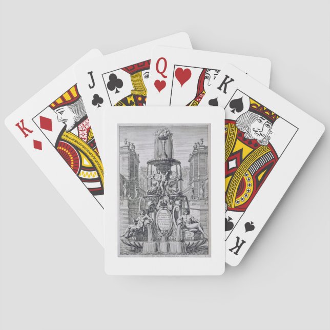 Baralho Frontispício 'da fonte e Waterjets no AIE (Verso)