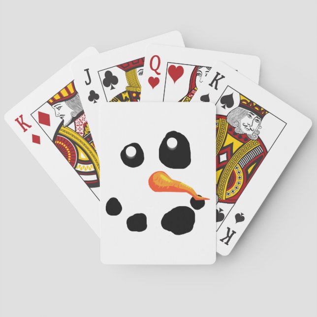 Baralho Frosty, o Snowman a sorrir (Verso)