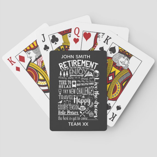 Baralho Fun Retirement Playing Cards | Custom Personaliz (Verso)