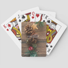 Baralho fundo de madeira com pínus