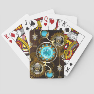 Baralho Fundo Rusty Steampunk com Lentes Turquesa