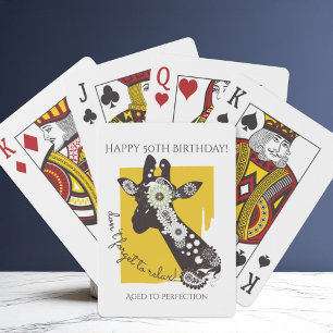 Baralho Funky Legal Giraffe Engraçado Aniversário