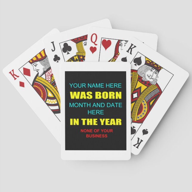 Baralho Funny birthday (Verso)
