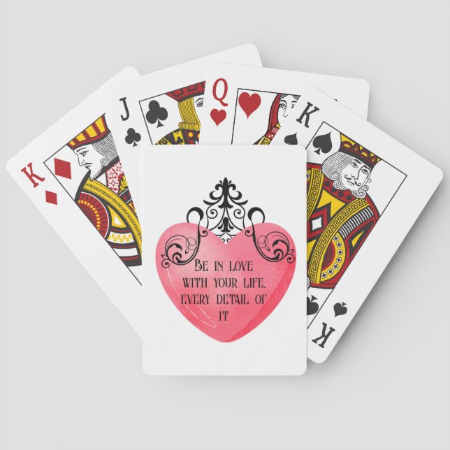Baralho Funny Valentine pink heart (Verso)