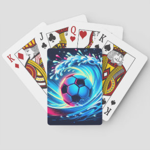 Baralho Futebol de Surf de Bola de Futebol Futurista Ocean