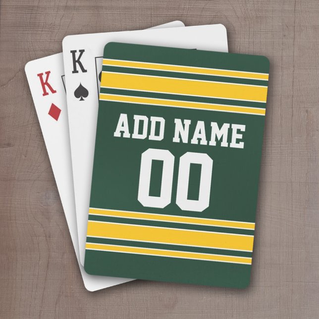 Baralho Futebol Jersey com número de nome personalizado (Football Jersey personalized playing cards)