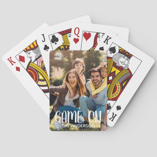 Baralho Game On Family Photo Poker Cards (Verso)