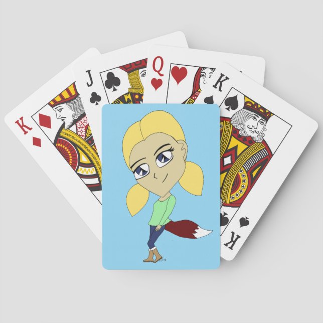 Baralho garota chibi raposa (Verso)