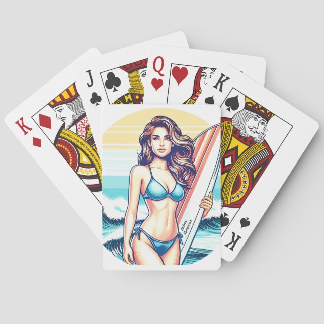 Baralho Garota Esporte & Surfe (Verso)
