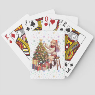 Baralho Garota fofa de anime aparando a árvore