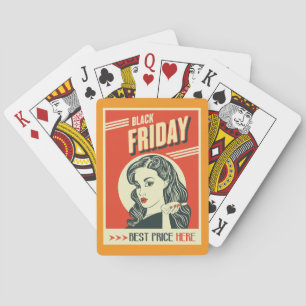 Baralho Garota Pin-Up do Pop Art da Black Friday Retro