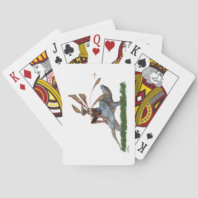 Baralho Garoto Fada Andando Em Cartões De Brincadeira Clás (Verso)