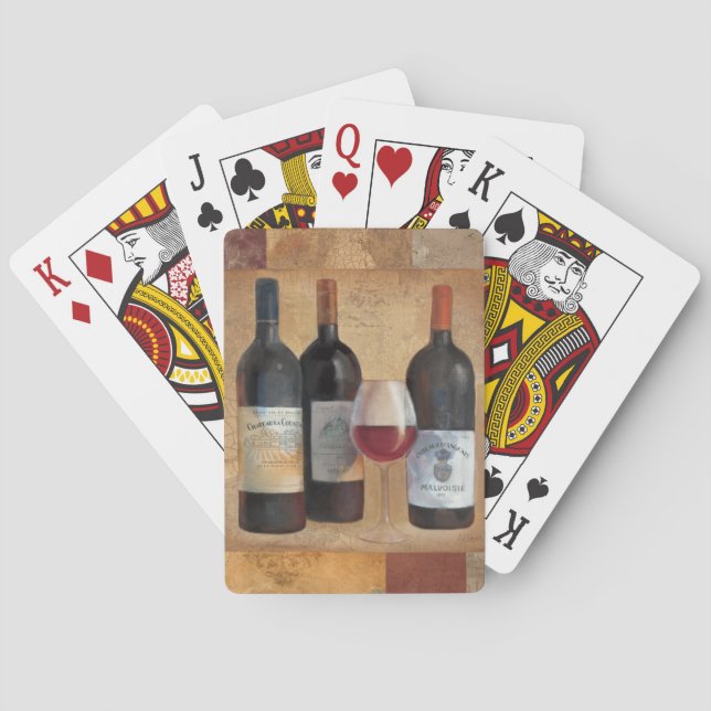 Baralho Garrafas de vinho com vidro (Verso)