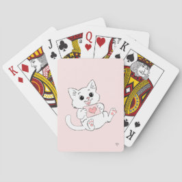Baralho Gatinho Fofo e Divertido Amor Caprichoso Rosa Brin