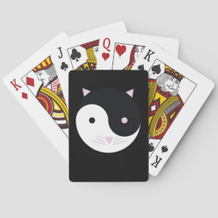 Baralho Gatinho Yin Yang Pink Preto e Branco