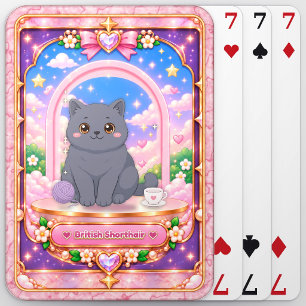 Baralho Gato British Shorthair, Arte Kawaii