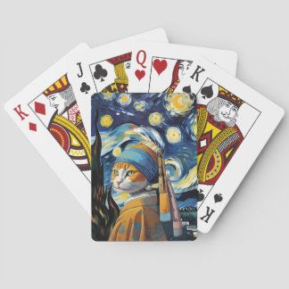 Baralho Gato com brinco de pérola