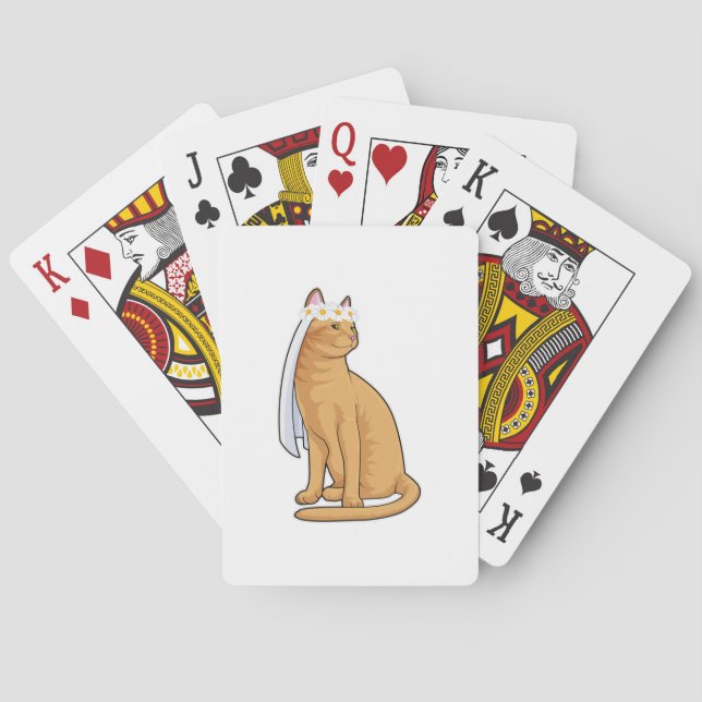 Baralho Gato como Noiva com Véu (Verso)