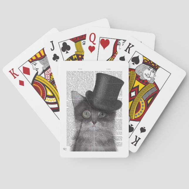 Baralho Gato de cinza com Chapéu Superior (Verso)