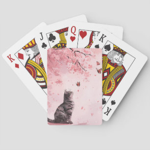Baralho Gato de Flor de Cerejeira e Borboletas (12)