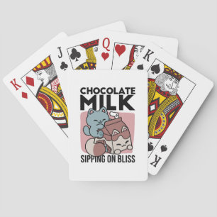 Baralho Gato de Leite Chocolate Kawaii – Bebida Aconchegan