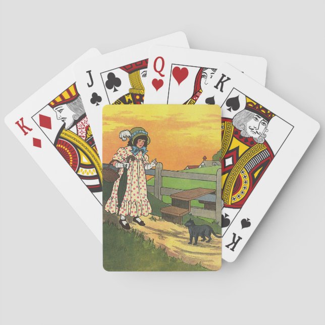 Baralho Gato de merda onde você esteve? Madre Goose Rhyme (Verso)