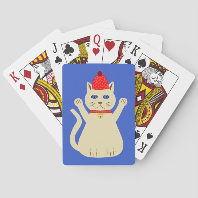 Baralho Gato de Natal bonito (Verso)