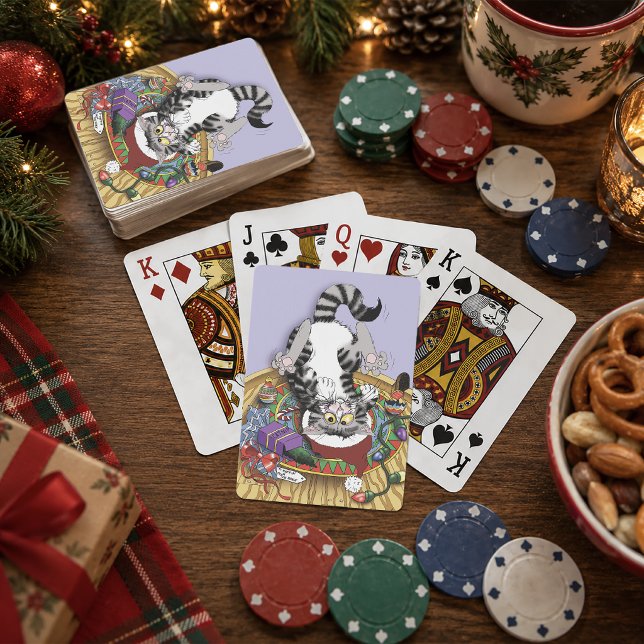 Baralho Gato Divertido de Natal com Catnip Lavanda (Criador carregado)