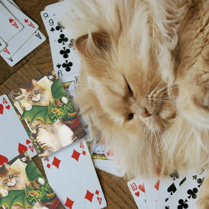 Baralho Gato do Dragão de Jogos da mesa Superior