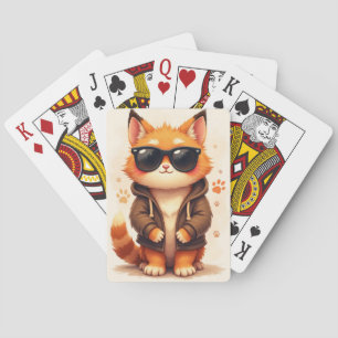 Baralho Gato Kawaii Maine Coon Engraçado